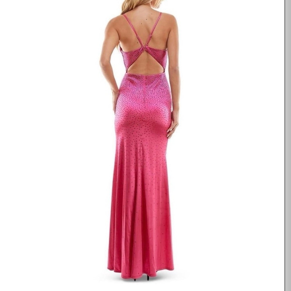 TLC Say Yes To The Prom Juniors Womens Satin Embellished Evening Dress - Picture 2 of 6